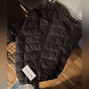 Athleta Brown Quilted Puffer Jacket